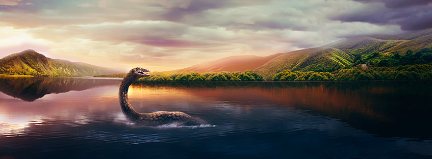 Loch ness monster recreation